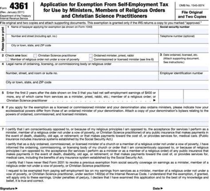 What is a form 4361?